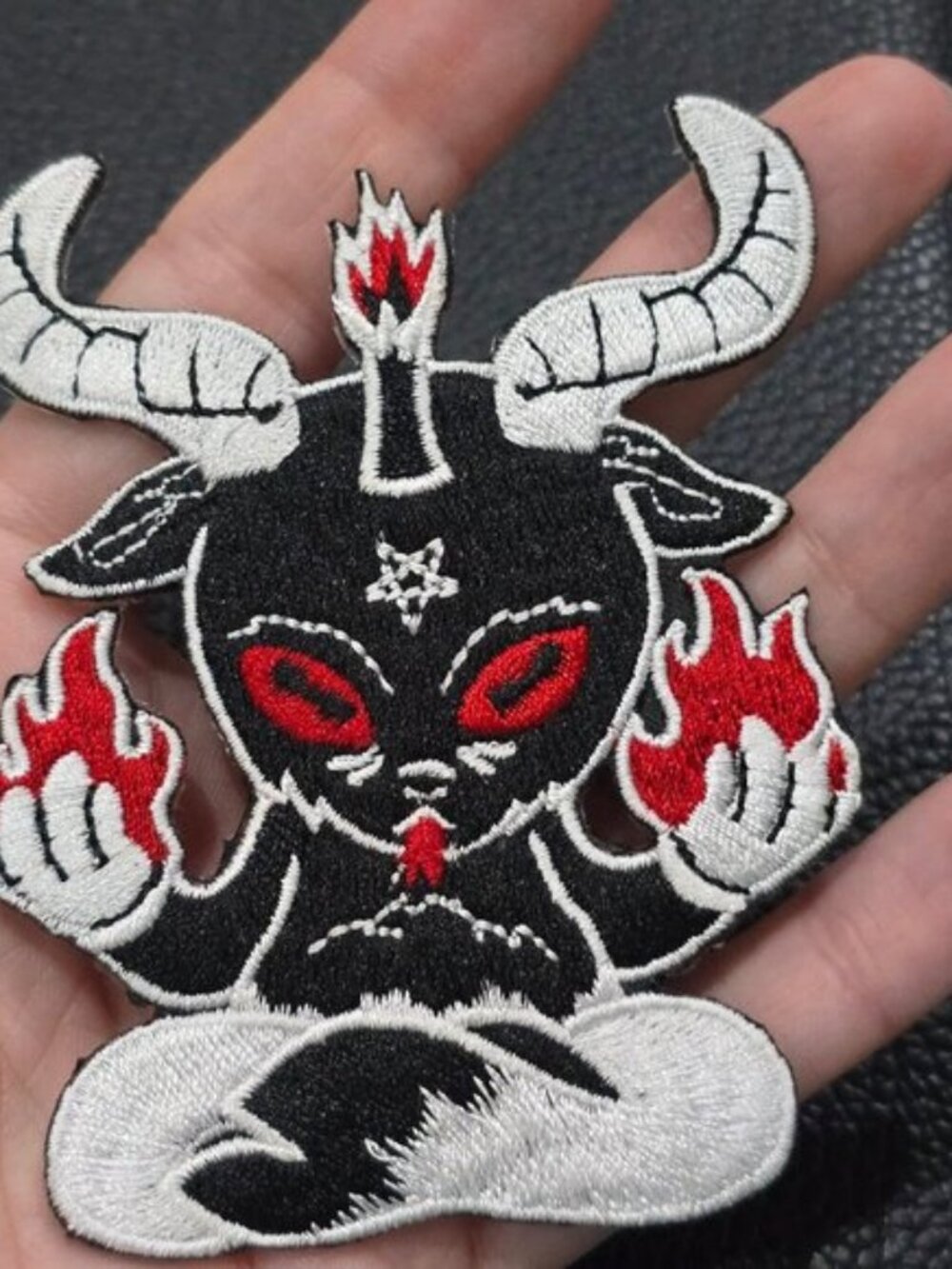 Killstar ✦ Hottie Patch ✦ Occult Cute Demon Flames Embroidered OS